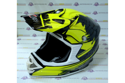 Шлем кроссовый HIZER B6195 (L) #2 black/yellow