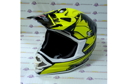 Шлем кроссовый HIZER B6195 (L) #2 black/yellow