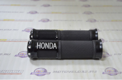 Ручки руля черные Honda с металл вставкой