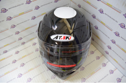 Шлем модуляр Ataki FF902 Solid черный глянцевый   M