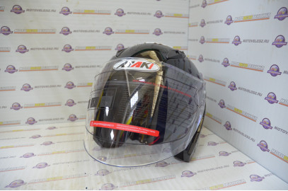 Шлем открытый Ataki OF512 Solid черный глянцевый   M