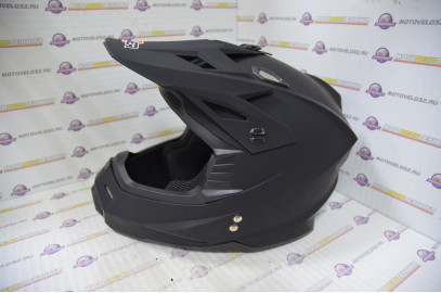 Шлем кроссовый HIZER J6801 (L) #3 matt black