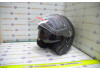 Шлем открытый KIOSHI 526 со стеклом и очками (Черный матовый, L)