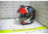 Шлем открытый KIOSHI 526 со стеклом и очками (Черный, красный, S)