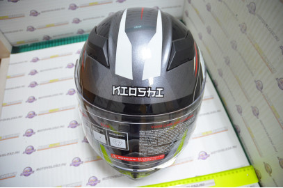 Шлем интеграл KIOSHI Avatar 316 с очками (Красный, L)