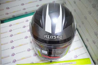 Шлем интеграл KIOSHI Avatar 316 с очками (Серый, L)