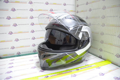 Шлем интеграл KIOSHI Avatar 316 с очками (Серый, XL)
