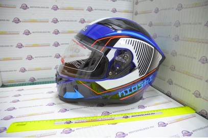 Шлем интеграл KIOSHI Avatar 316 с очками (Синий, XL)