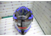 Шлем кроссовый KIOSHI Fighter 802 со стеклом и очками (Синий, L)