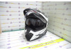 Шлем кроссовый KIOSHI Fighter 802 со стеклом и очками (Черный, белый, L)