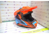 Шлем кроссовый KIOSHI Holeshot 801 (Оранжевый/синий, L)