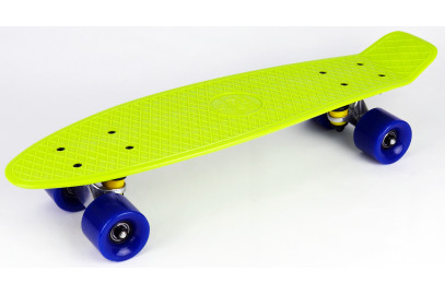 Скейтборд DS 01 lime/blue дека 22,5*6"