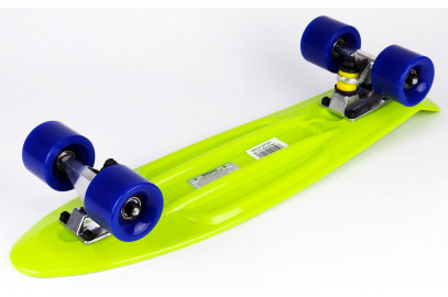 Скейтборд DS 01 lime/blue дека 22,5*6"