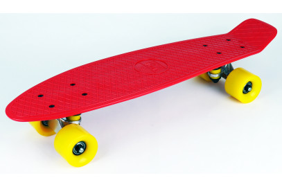 Скейтборд DS 01 red/yellow дека 22,5*6"