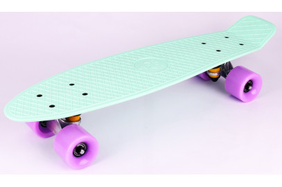 Скейтборд DS 01 mint/violet дека 22,5*6"