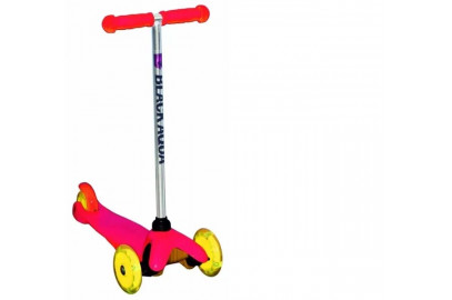 Самокат MG001 красно-желтый светящ.колеса