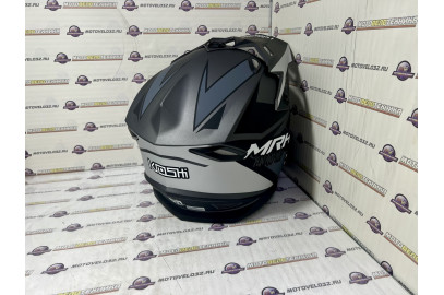 Шлем кроссовый KIOSHI Holeshot 801(черный матовый, серый) М