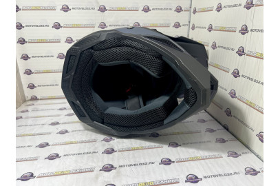 Шлем кроссовый KIOSHI Holeshot 801(черный матовый, серый) М