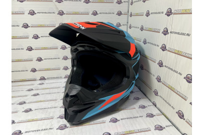 Шлем кроссовый KIOSHI Holeshot 801(черный, синий, оранжевый) S