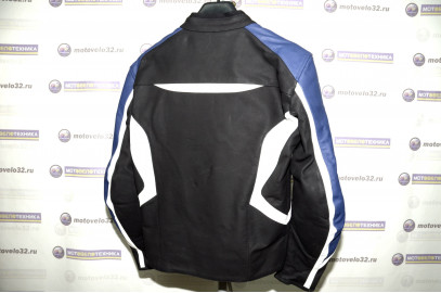 Куртка мотоциклетна кожа Street fighter  M черно-синий